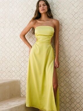 Sabo Yellow Cutout Maxi Dress